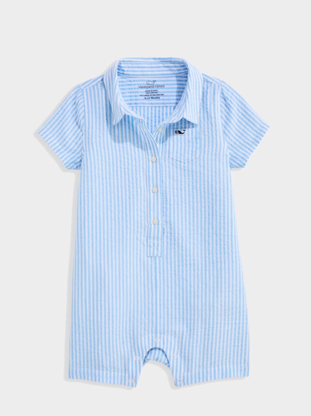 Vineyard Vines Seersucker Baby Romper